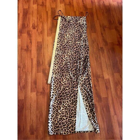 NWOT. Popular 21 Leopard-print long Maxi dress Women Size Large - Picture 6 of 9